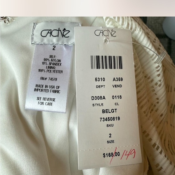 Cache White Long Sleeve Dress - Picture 6 of 6